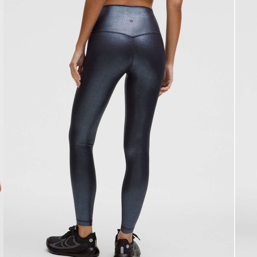 Lulu🍋 Align Shine HR  Ribbed  Sleek High-Waisted legging. Blue. Size 2 NWT